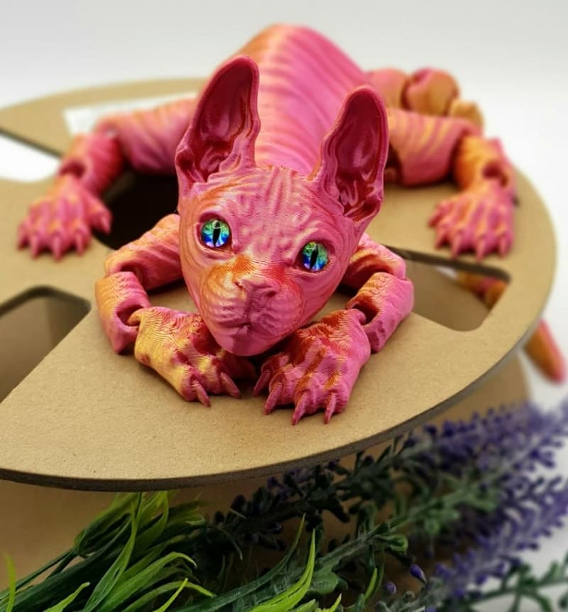 Подвижная игрушка 3D кот Сфинкс 31см Подвижная игрушка 3D кот Сфинкс 31см