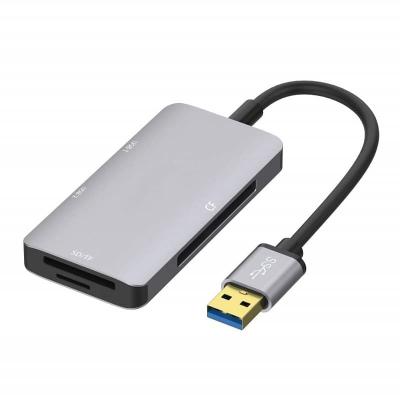 Картридер Onten OTN-8107 для USB 3.0 на 2 порта USB 3.0/SD/TF/CF серый