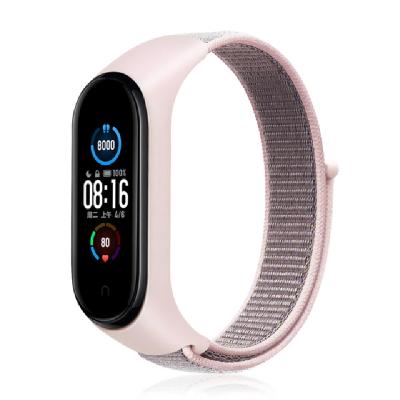 Ремешок для Mi Band 3/Mi Band 4 нейлоновый с липучкой розовый Ремешок для Mi Band 3/Mi Band 4 нейлоновый с липучкой розовый