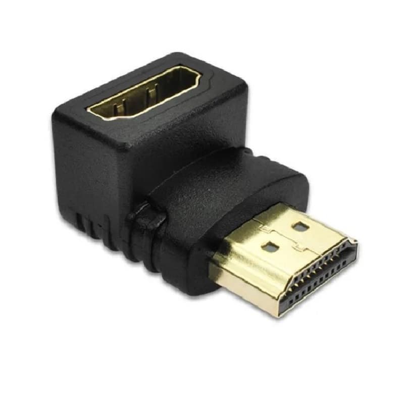 Адаптер переходник HDMI (M) - HDMI (F) угловой Onten HD703 черный