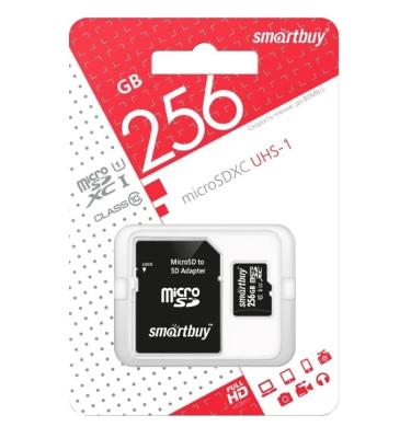 Карта памяти Smartbuy Micro SDXC Class 10 UHS-1 R/W 85/20MB/s 256Gb   Карта памяти Smartbuy Micro SDXC Class 10 UHS-1 R/W 85/20MB/s 256Gb
