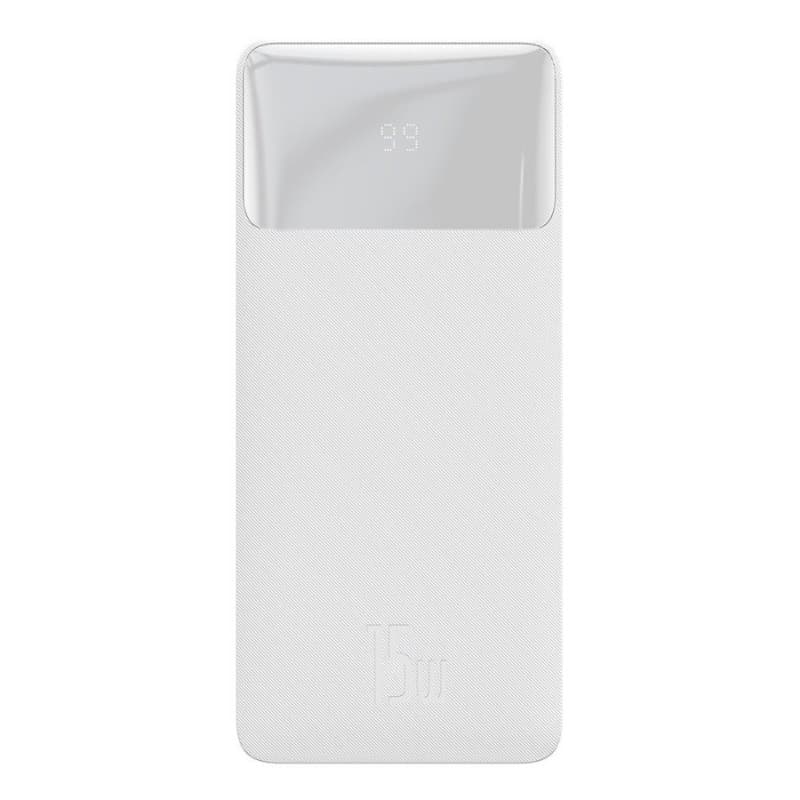 фото Внешний аккумулятор повербанк Power bank Baseus Bipow Digital Display 20000mAh 15W белый PPDML-J02
