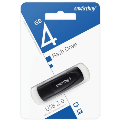 Флеш-накопитель Smartbuy Scout черный 4Gb