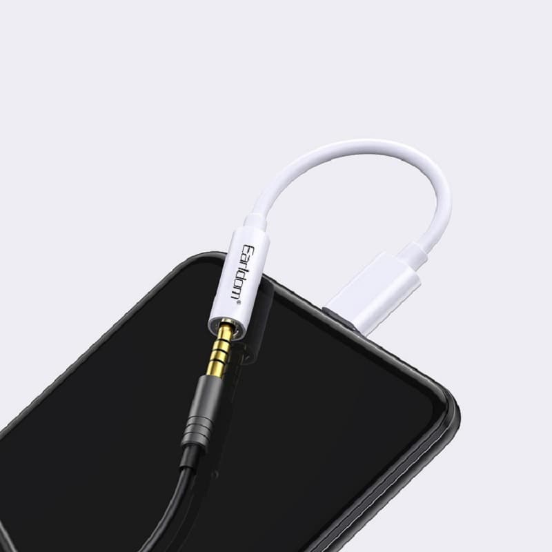 Аудио адаптер переходник для наушников iphone с Lightning на Jack 3.5 Ealdom ET-OT49 белый Аудио адаптер переходник для наушников iphone с Lightning на Jack 3.5 Ealdom ET-OT49 белый