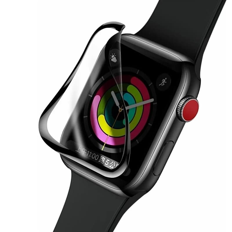 фото Защитное стекло для Apple Watch 42mm Lanxiu Polymer nano черное
