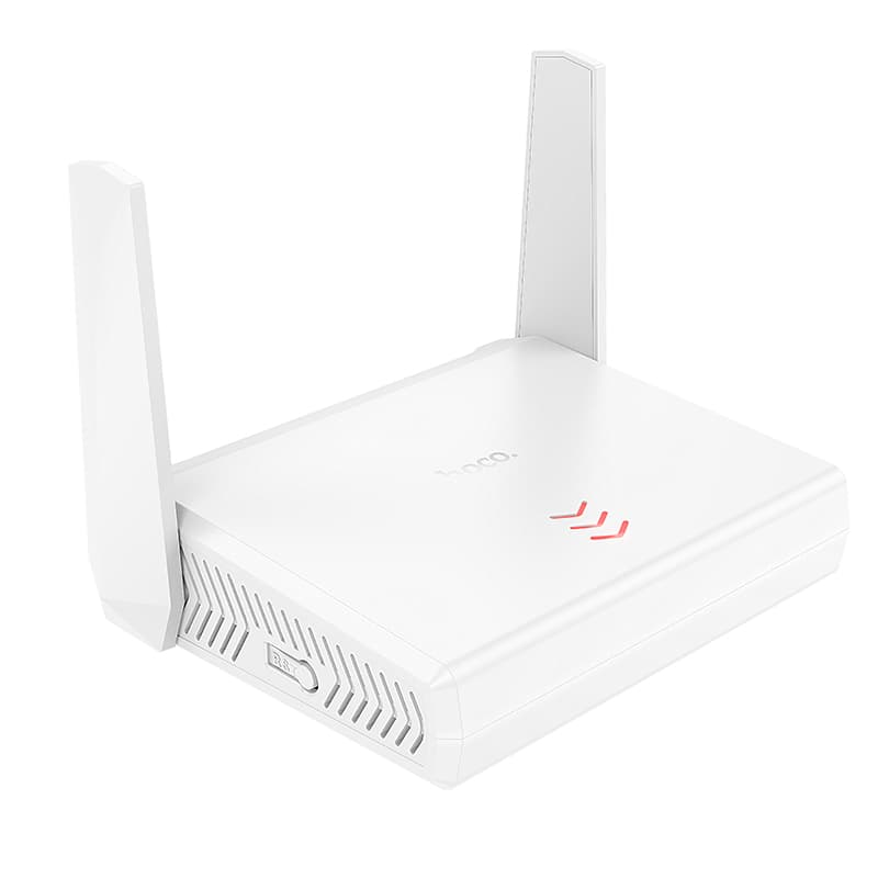 Проводной WiFi Роутер мини Hoco HI36 Wi-Fi4 2.4ГГц 300Мбит/с белый