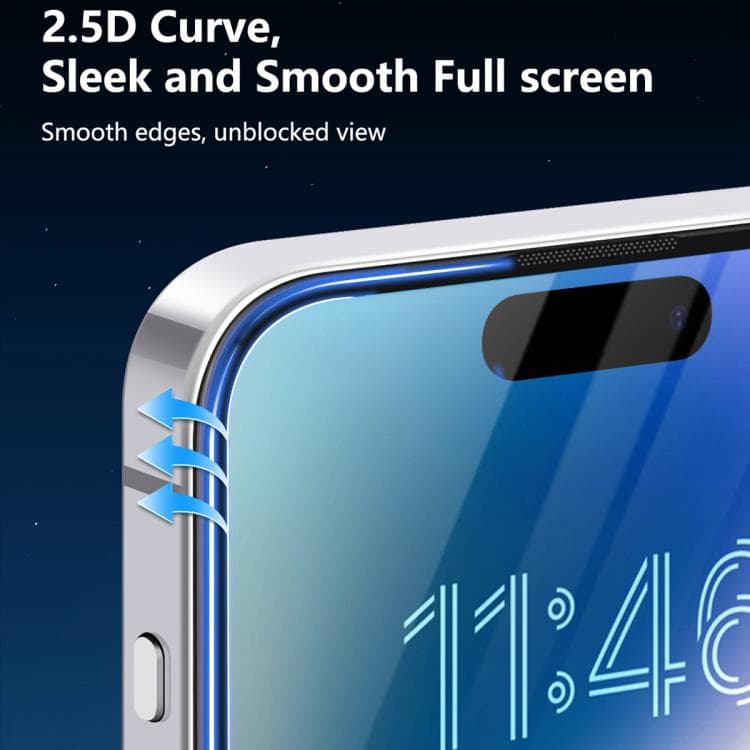 фото Защитное стекло для iphone 17 Pro 6.3 Joyroom JR-MQS0606 2.5D пылезащитное черное