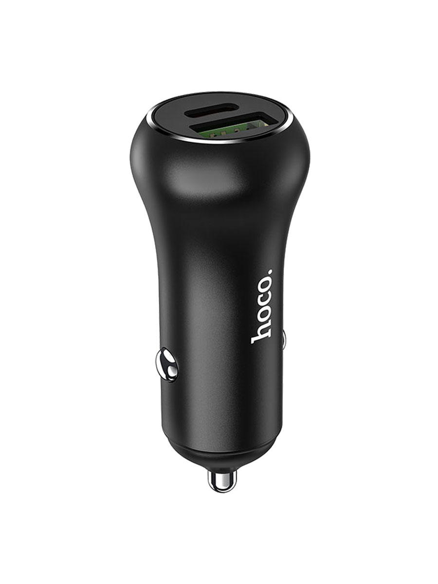 фото Автомобильное зарядное устройство HOCO Z38 PD 20W+QC3.0 / Type-C USB-C+USB черное