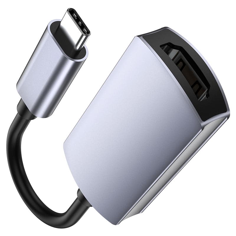 Адаптер переходник конвертер с Type-C USB на HDTV 4K Hoco UA20 серый металл