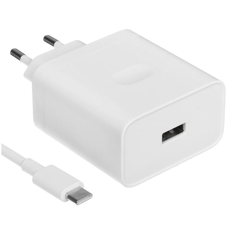 фото Сетевое зарядное устройство USB-A + кабель Type-C realme SUPERVOOC 80W белое