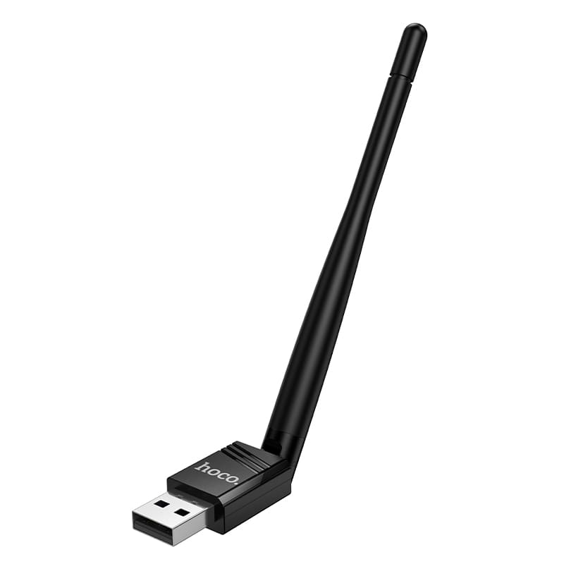 USB адаптер Wi-Fi4 HOCO HI37 черный (USB2.0 2.4ГГц до 150Мбит/с)