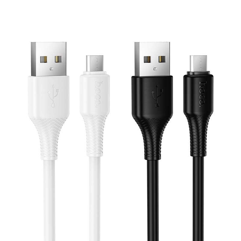 Кабель для зарядки Micro USB HOCO X120 2.4A 1м силиконовый белый