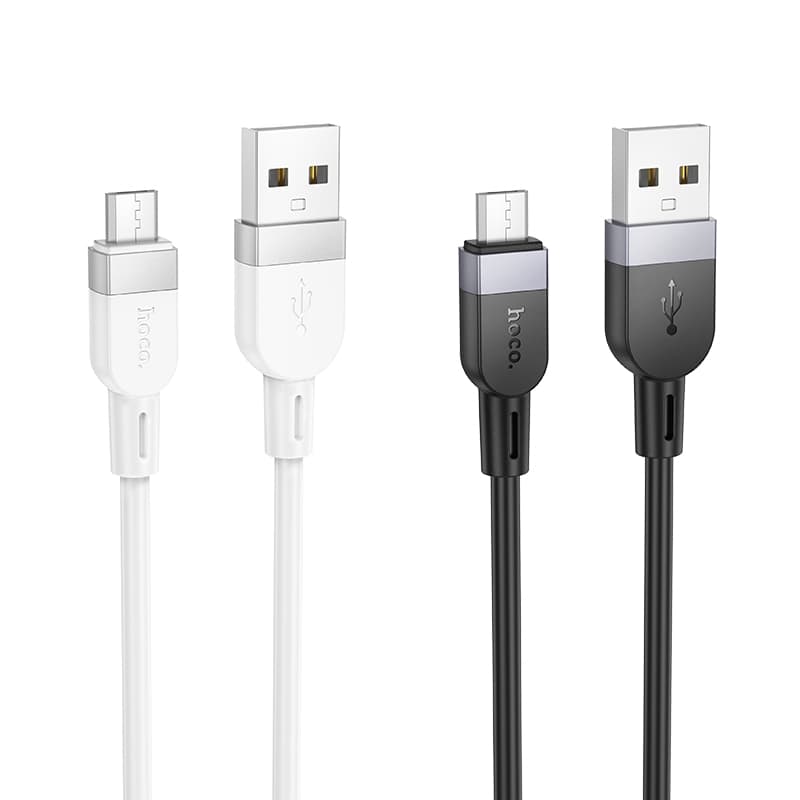 Кабель для зарядки Micro USB HOCO X109 2.4A 1м силиконовый белый