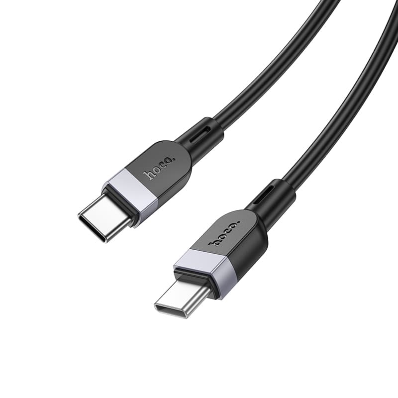 Кабель для зарядки Type-C to Type-C HOCO X109 60W 2м силиконовый черный