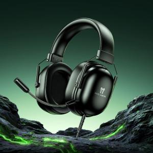 Наушники проводные накладные Hoco W113 игровые с микрофоном USB/2AUX 3.5мм 2м черные