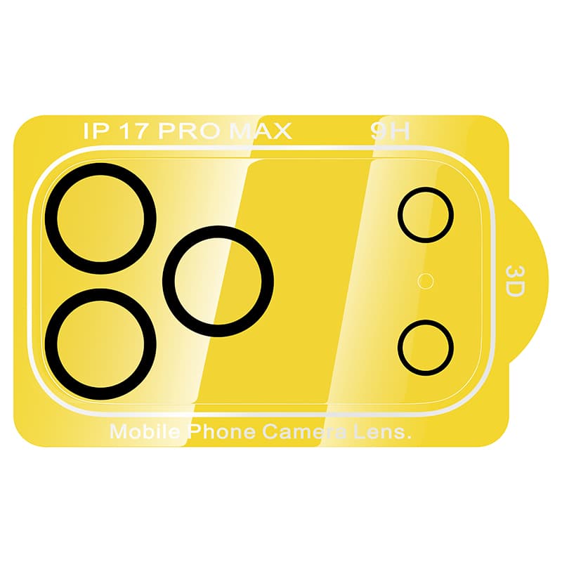 фото Защитное стекло на камеру для iphone 17 Pro Max 6.9 HOCO G13 3D прозрачное с черной окантовкой тех пак