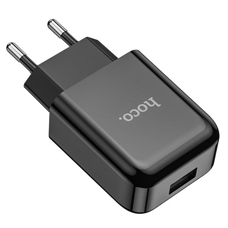 фото Сетевое зарядное устройство + кабель Type-C HOCO N2 1USB 2.1A черный