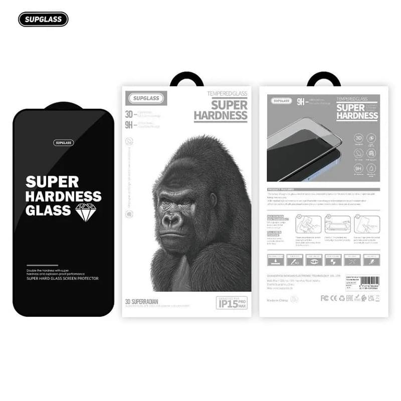фото Защитное стекло для iphone 16 Pro/17 6.3 SupGlass XC-11 Super Hardness 3D черное