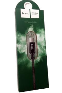 Кабель для зарядки Micro USB HOCO X14 1м плетеный черный