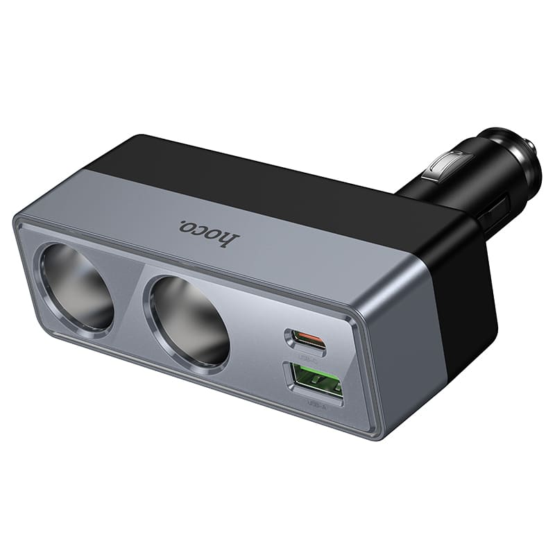 фото Разветвитель HOCO Z65B 240W 2 прикуривателя + PD 30W + USB QC3.0 черный