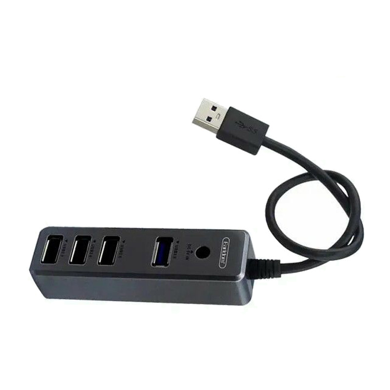 Разветвитель адаптер переходник USB HUB Хаб Ealdom ET-HUB07 4 порта USB 2.0x3+USB 3.0 черный