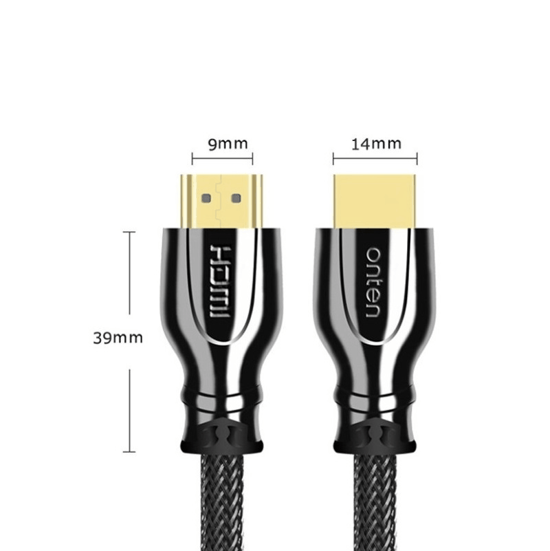 Кабель HDMI - HDMI 1.5м Onten OTN-8307 ver 2.0 4K 60 Гц в оплетке черный