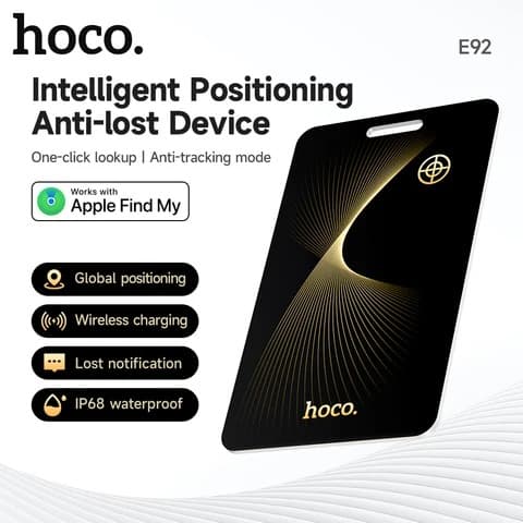 Изображение Беспроводная метка GPS-трекер маячок Карта AirTag Hoco E92 Saviour Anti-Loss Device черный фото Беспроводная метка GPS-трекер маячок Карта AirTag Hoco E92 Saviour Anti-Loss Device черный
