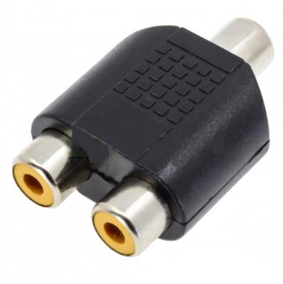 Адаптер переходник Smartbuy A218 1xRCA (F) (гнездо) на 2xRCA (F) (гнездо) черный