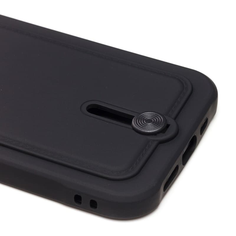 фото Чехол накладка для iphone 15 Pro Max (6.7) с карманом для карты картхолдером с бегунком с защищенными углами и камерой черный