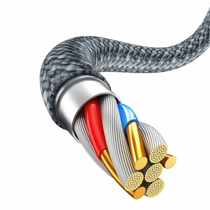 Кабель для зарядки iphone Lightning Baseus Dynamic CALD000516 2.4A 2м стальной серый Кабель для зарядки iphone Lightning Baseus Dynamic CALD000516 2.4A 2м стальной серый