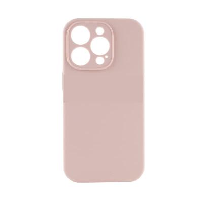 Чехол накладка для iphone 14 Pro Max (6.7) soft силикон с защитой камеры пастельная розовая
