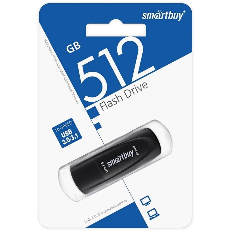 Изображение Флеш-накопитель Smartbuy Scout USB 3.0/3.1 черный 512Gb