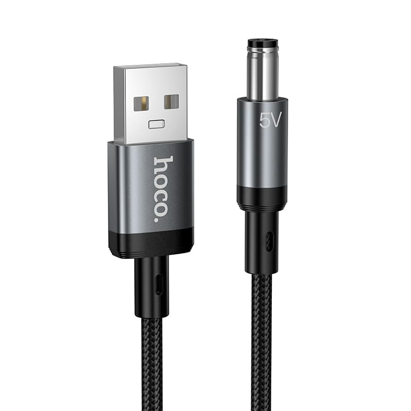 Кабель для зарядки USB-A to DC 5.5 HOCO X129 5V/1A 1м штекер 5.5 черный