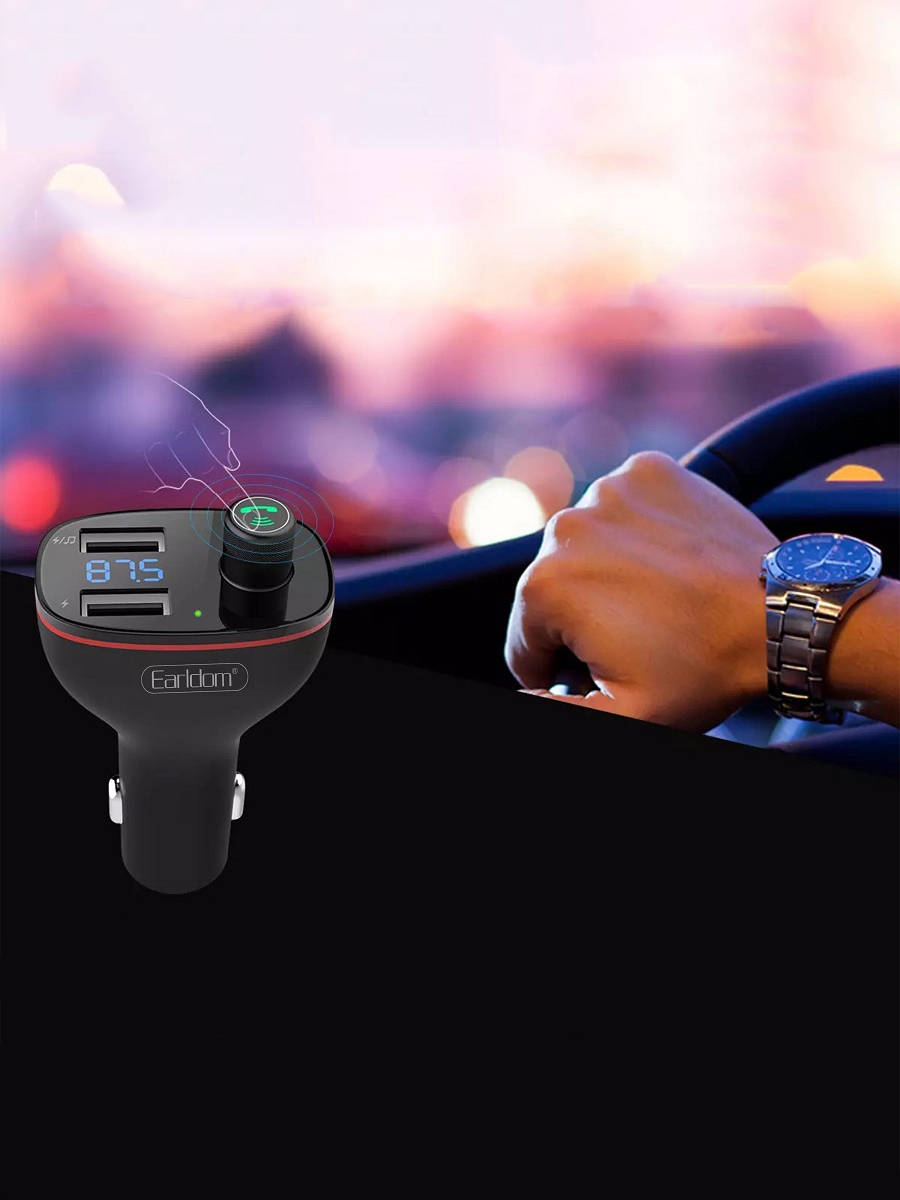 фото FM трансмиттер bluetooth модулятор  ET-M58 2USB черный