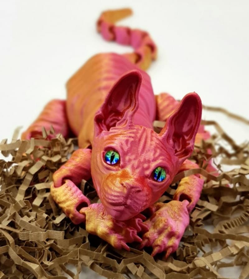 Подвижная игрушка 3D кот Сфинкс 31см Подвижная игрушка 3D кот Сфинкс 31см