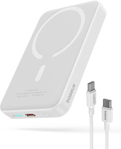 Внешний аккумулятор повербанк Power bank Baseus 10000mAh PD 20W с магнитом белый PPCXM10A/P10059001223-00