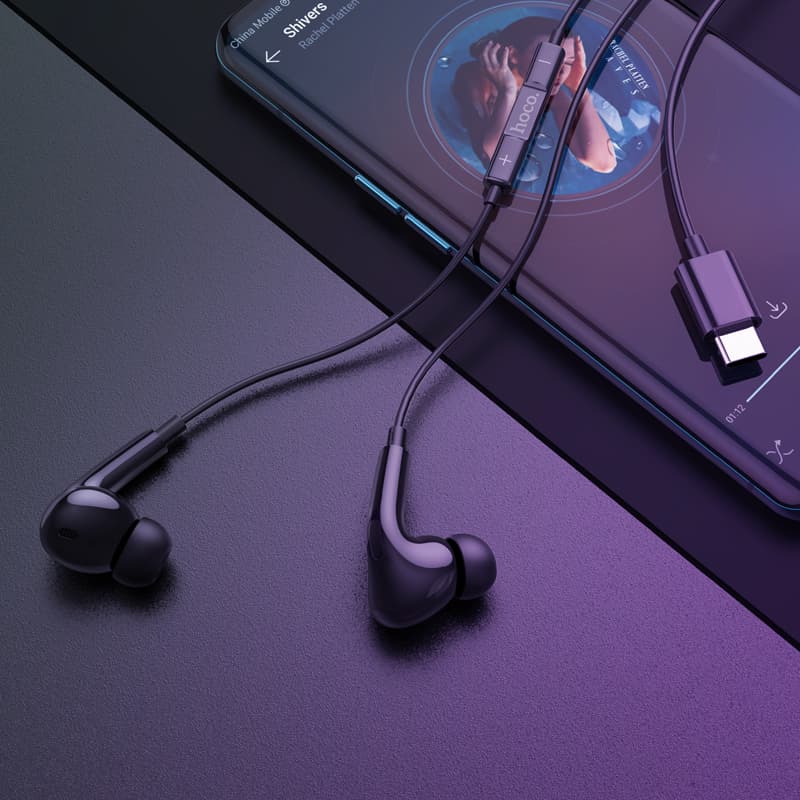 фото Наушники проводные разъем Type-C Hoco M101 Pro белые