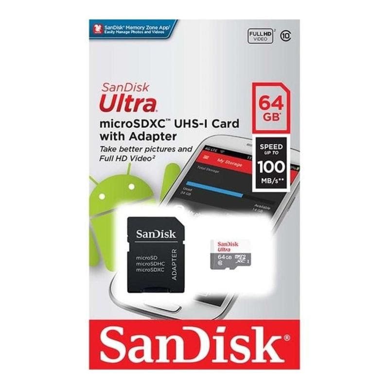 Изображение Карта памяти Sandisk Ultra Micro SDXC Class 10 UHS-1 120MB/s 64 Gb