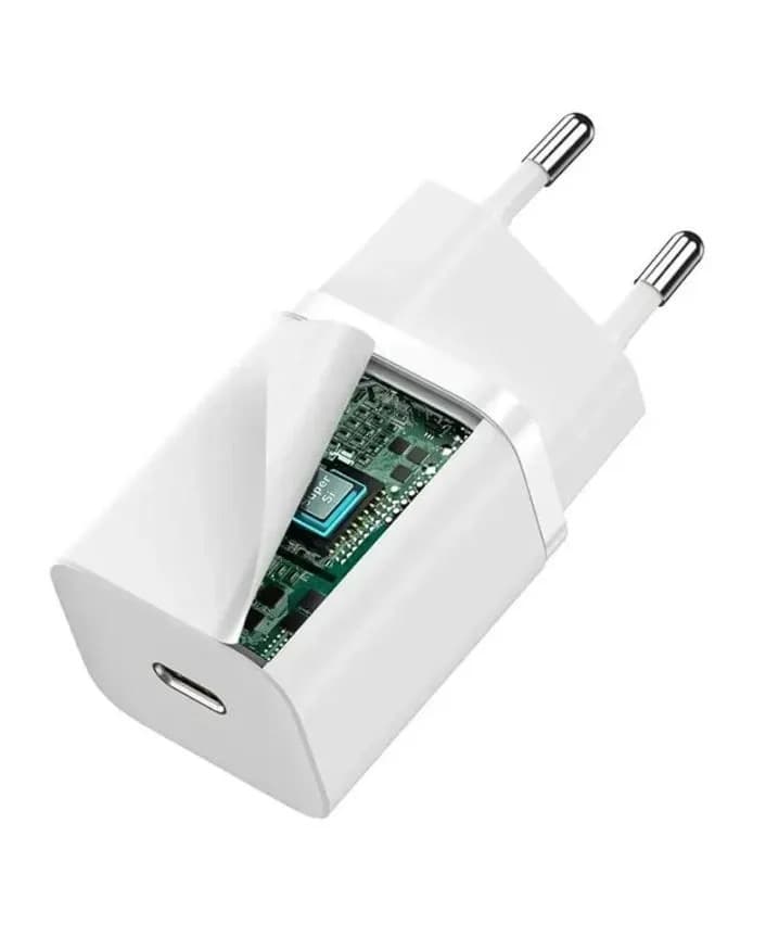 фото Сетевое зарядное устройство Адаптер Блок питания Baseus Super Si Quick 1C PD 30W Type-C USB-C белое CCSUP-J02