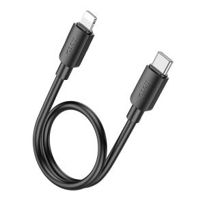 Кабель для зарядки iP Lightning to Type-C HOCO X96 PD 27W 25см силиконовый черный