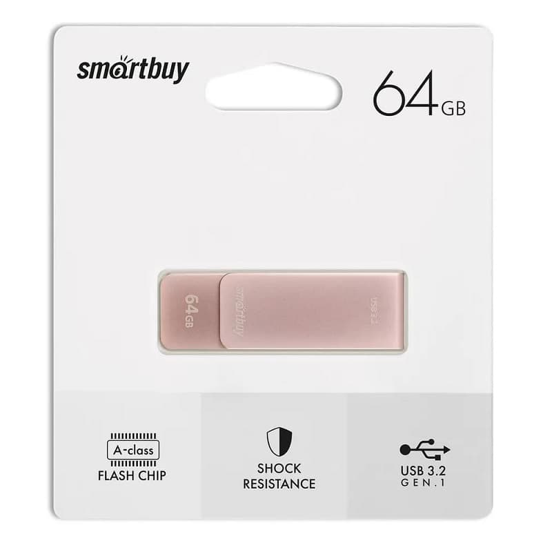 Изображение Флеш-накопитель Smartbuy M1 Metal USB 3.0/3.2 Gen.1 абрикосовый 64Gb
