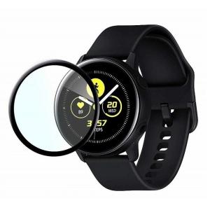 Гибридная пленка РММА для умных часов Samsung Galaxy Watch Active 2 44mm Red Line 3D черная