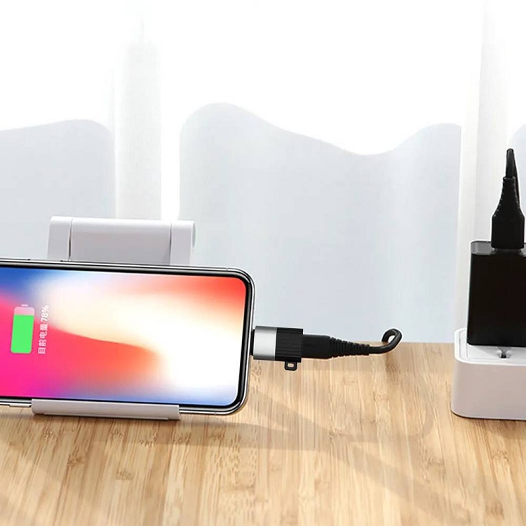 Адаптер переходник с Micro USB на Lightning xomobile NB149B черный