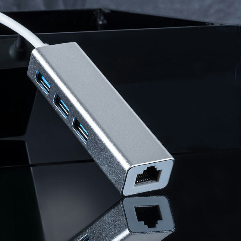 Разветвитель адаптер переходник USB HUB Хаб Onten OTN-5226 4в1 3 порта USB+RJ45 Ethernet 0.2м