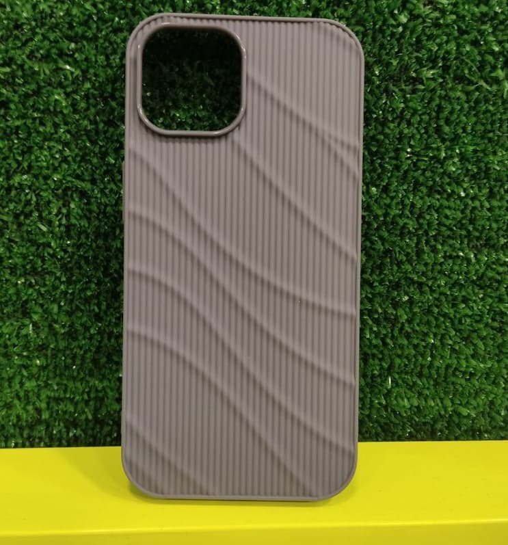 фото Чехол накладка для iphone 15 Pro Max (6.7) рифленая силикон серая