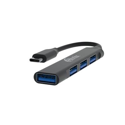 Разветвитель адаптер переходник концентратор Type-C HUB Хаб Ritmix CR-4401 черный металл