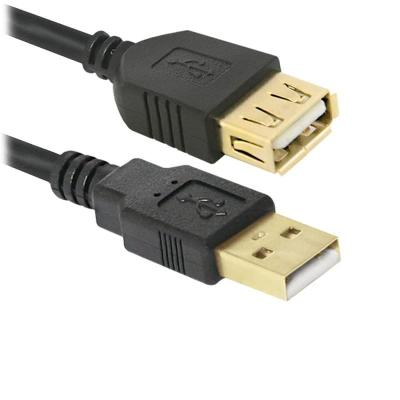Кабель удлинитель USB AM-AF DEFENDER USB02-06PRO 1.8м с фильтром черный (87429)