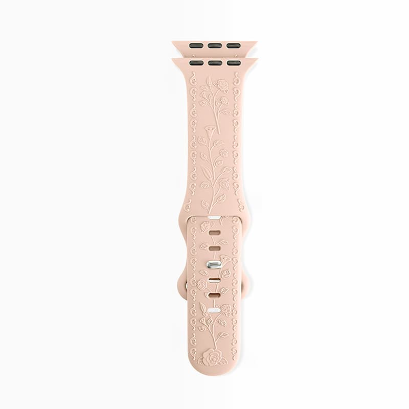 Ремешок для Apple Watch 38/40/41mm HOCO WA30 Flexible series 3D solid color силикон черный (black)
