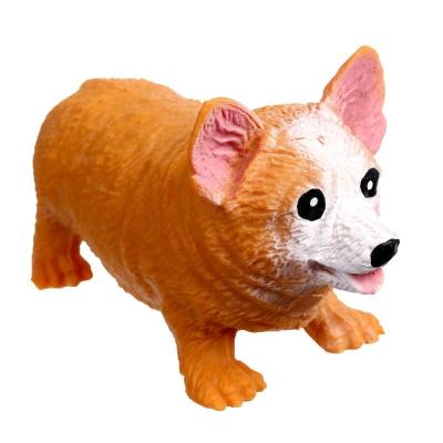 Сквиш антистресс игрушка мялка жми тяни с песком Корги