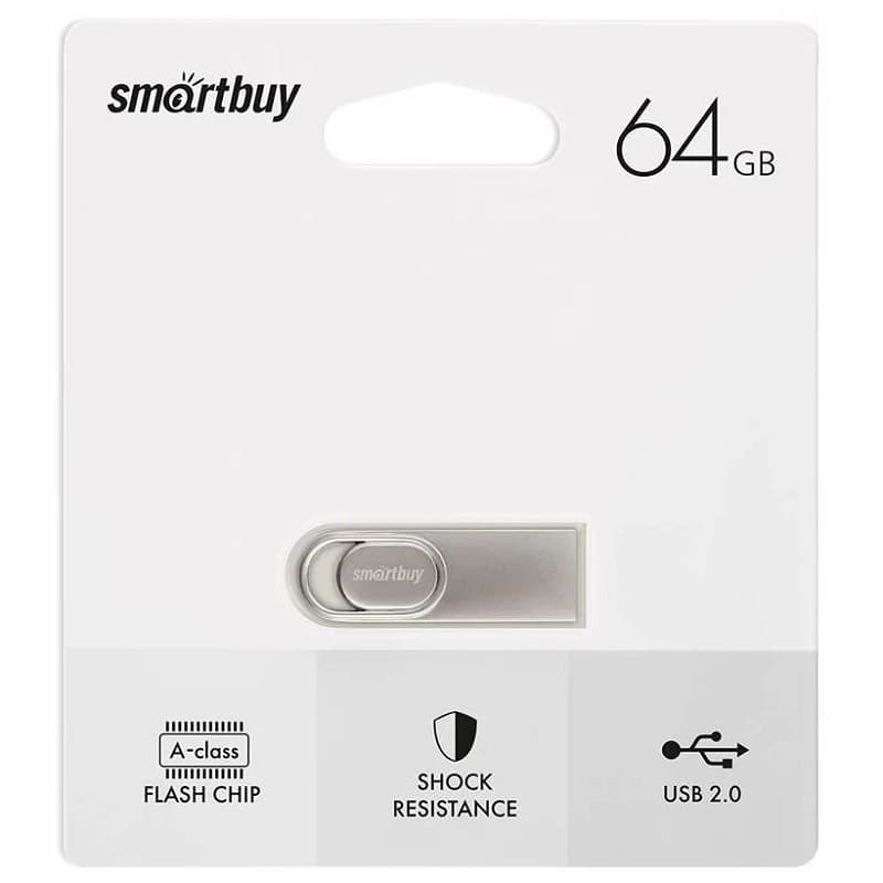 Изображение Флеш-накопитель Smartbuy M3 Metal серебро 64Gb Изображение Флеш-накопитель Smartbuy M3 Metal серебро 64Gb